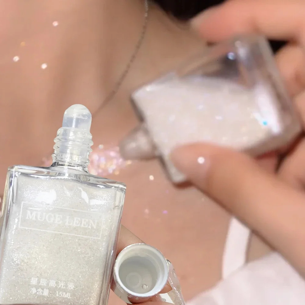 Face Diamond Liquid Highlight Mini Waterproof Lasting High Gloss Glitter Eyeshadow Highlighter Body Contour Makeup 241209