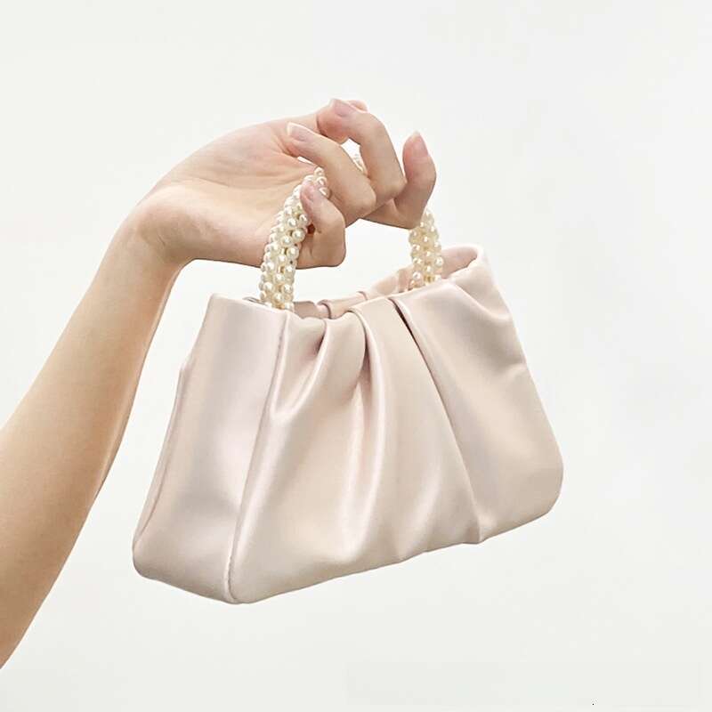 Cute Mini Cloud Fold For Girls, New Pearl Handbag, Women's Fashion Versatile Single Shoulder Crossbody Bag B3