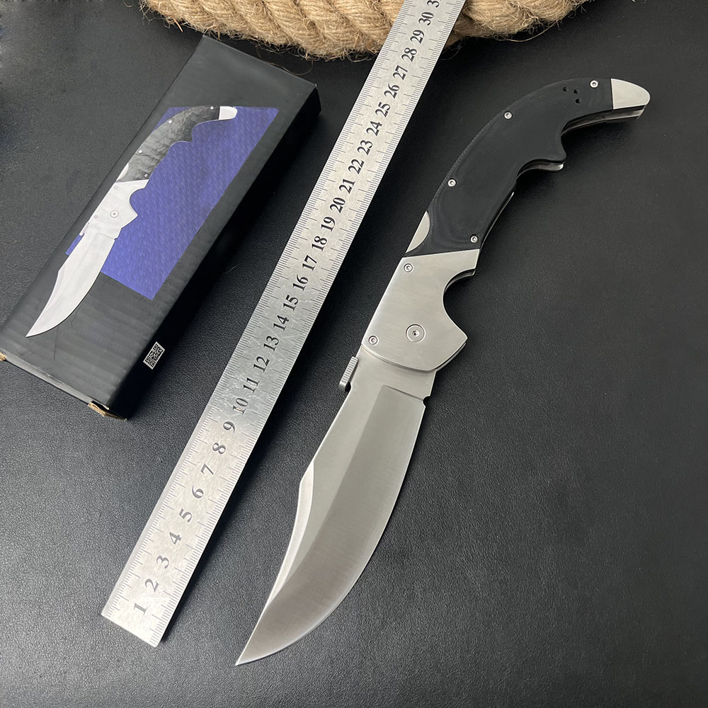 Top Quality XL 62MA Survival Folding Knife S35VN Satin Blade G10 with Stainless Steel Handle Outdoor Camping Hiking Fishing EDC Tactical Pocket Knives