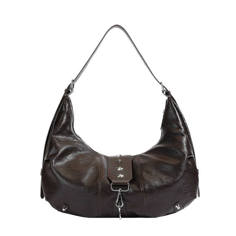 High end large capacity bag for women casual fashionable crossbody bag, niche design dumpling bag 241215