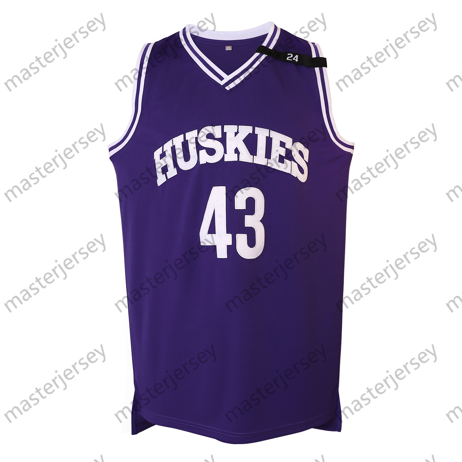 #43 K.TYLER Men's Sports Team Basketball Jersey Polyester Knit Fabric Embroidered Letters & Numbers Crew Neck Sleeveless Training Vest Jerseys