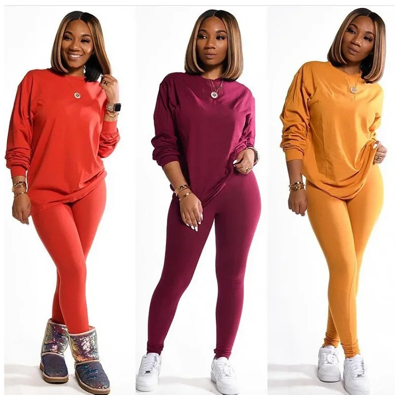 Winter Spring Two Piece Outfits for Women Short Set 2 Jogger Track Suits Sweatsuits Long Sleeve 241209