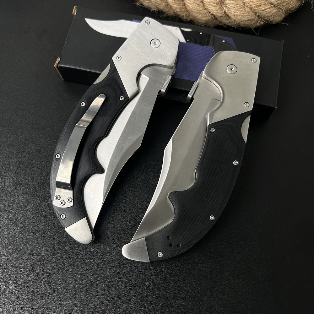 Top Quality XL 62MA Survival Folding Knife S35VN Satin Blade G10 with Stainless Steel Handle Outdoor Camping Hiking Fishing EDC Tactical Pocket Knives