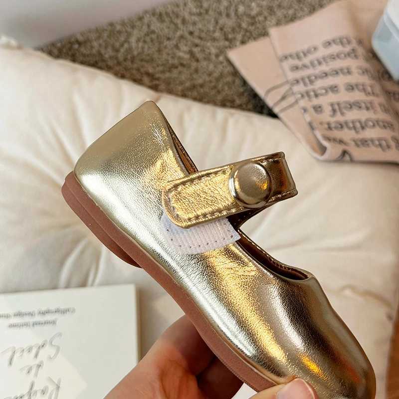 Baby Girls Mary Jane Shoes Princess Soft PU Leather Ballet Flats Child Fashion Round Toe Casual Toddler Shoes Gold Silver PinkXJ241209