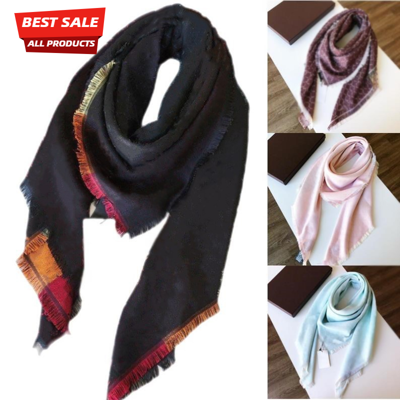 Square Scarf Oversize Classic Check Shawls Scarves For Men and Women Designer Kerchiefs luxurys Gold silver thread plaid Shawl Multicolor