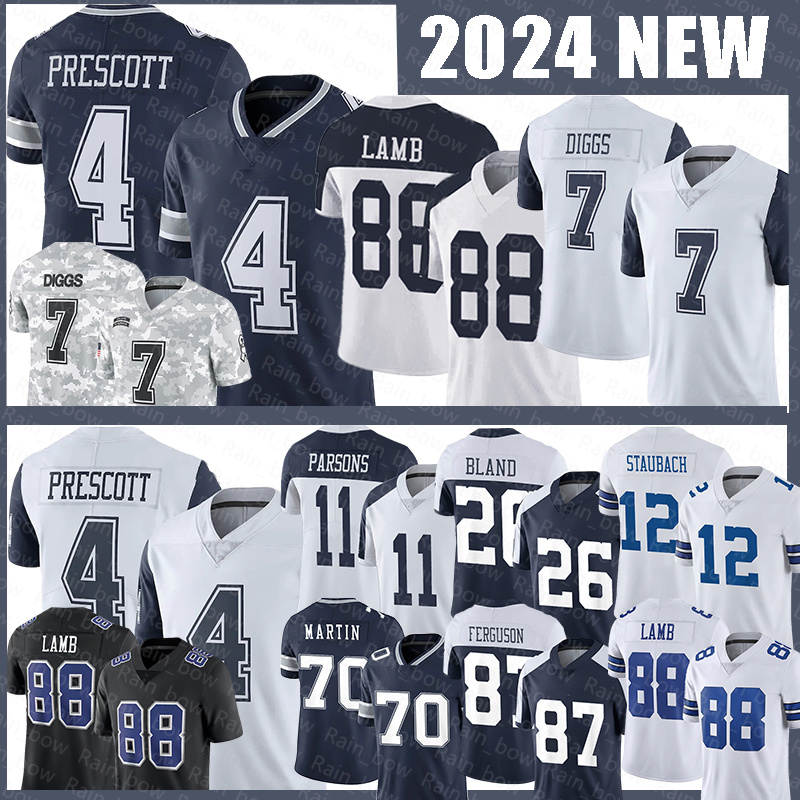 Micah Parsons Football Jerseys Trevon Diggs CeeDee Lamb DaRon Bland Roger Staubach Jake Ferguson Zack Martin Guyton Smith Trey Lance Emmitt Smith Troy Aikman