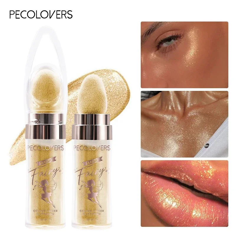 Shimmer Fairy Powder White Loose Highlighter Face Body Glitter Wand Makeup Bronzer Cosmetic 241209