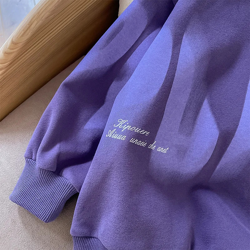 Mens hoodies sweatshirts cotton tops jackets purple spring summer autumn childrens sportswear childrens clothing 241210