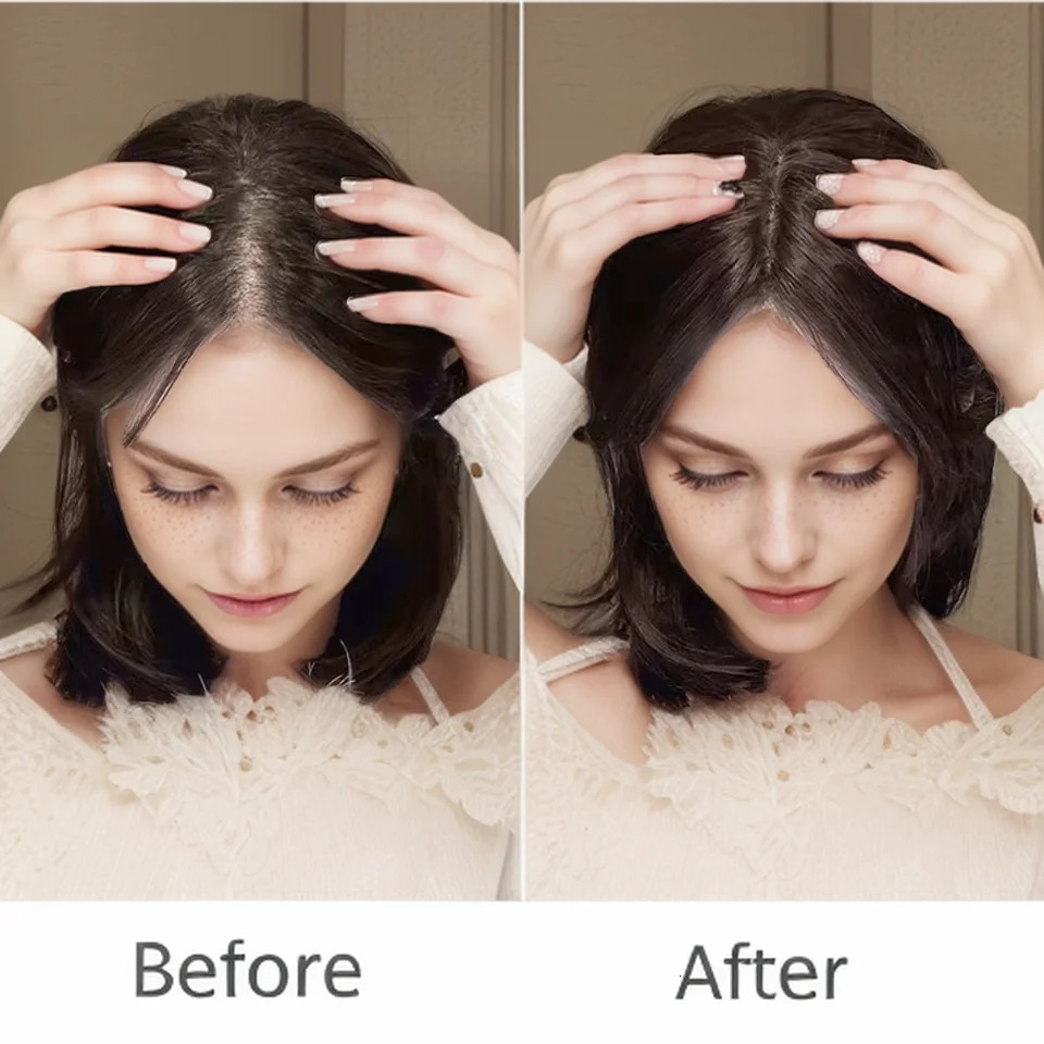 Real Naturally Center Part Bangs Clips on Human Hair Fringe Hairline False Bangs for Women Thinning Hair Mild White Hair 241209