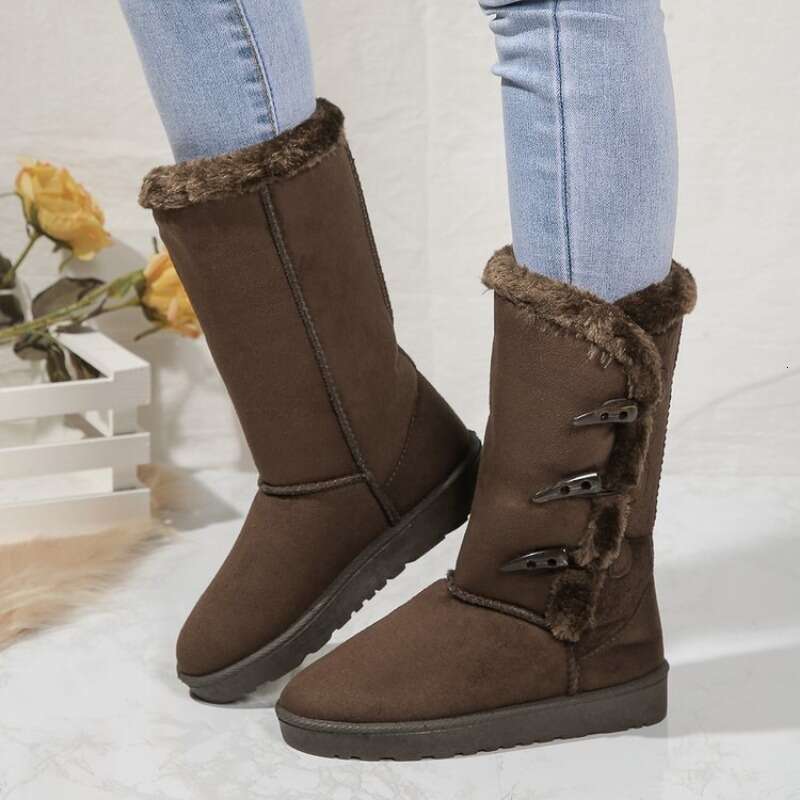 Classic Plush Snow and Calf Wool Boots Warm 2024 Winter New Women's Shoes D84