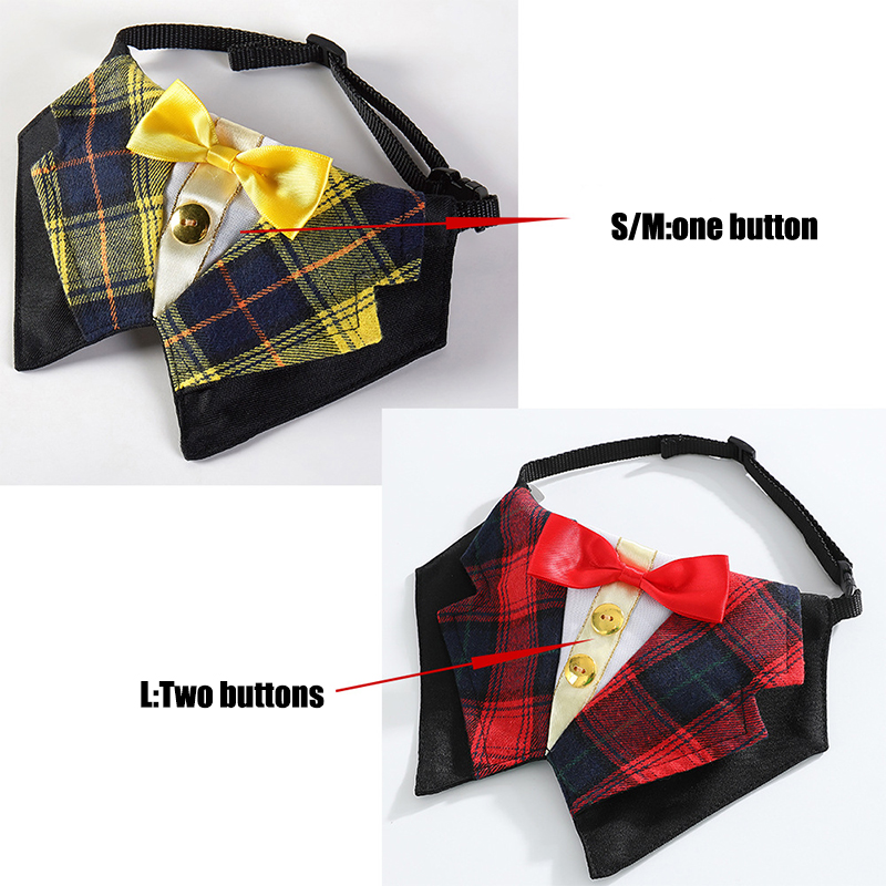 Pet Suit Tie Cat Drool Collar Britih Style Adjutable Dog Clothe Scarf Decoration Yle377