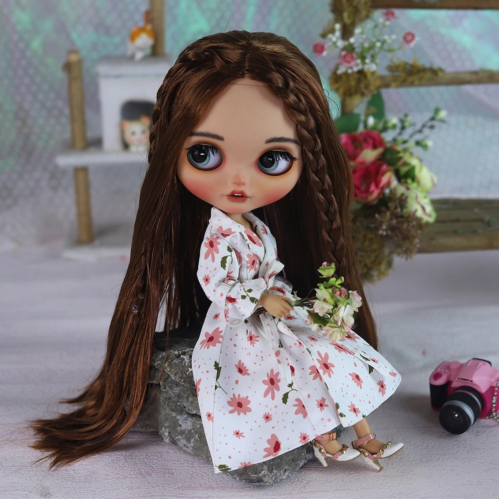 ICY DBS Blyth 16 Doll Tan Skin Hand Painted Set Long Eyelash Sleeping Eye bjd SD 241209