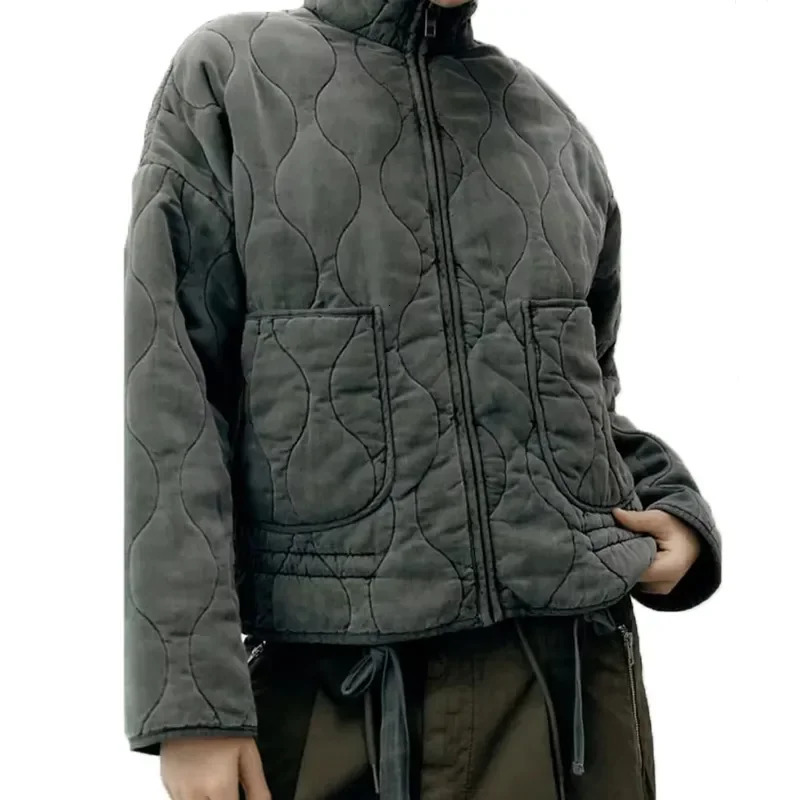 Winter Jackets Womens Coat Warm Outwear With Pocket Casual Loose Ladies Jacket Vintage Fashion Outerwear Woman Parkas 241209