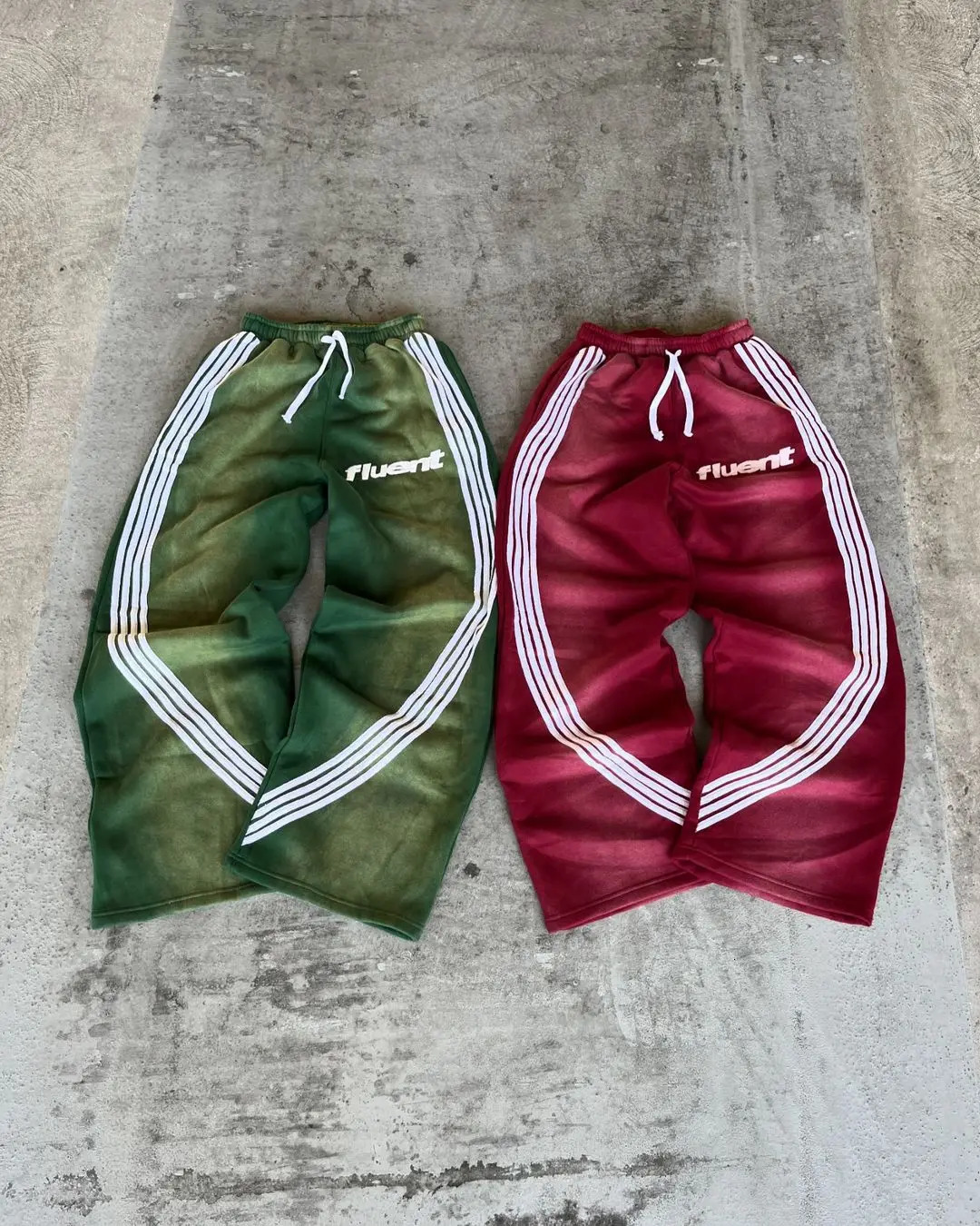 Hip Hop Retro Street Casual Pants Striped Letter Tie Dye Mens Wide Leg Pants Mens and Womens Cargo Pants 241209