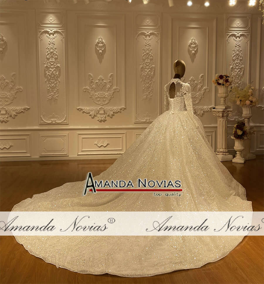 Customized Amanda Novias High Neck Wedding Dress