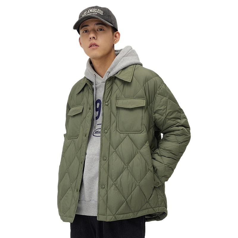 2025 Winter Jacket Men's Stand Collar Warm Parka Coat Street Fashion Casual Brand Outer Men's Winter Down Jacket