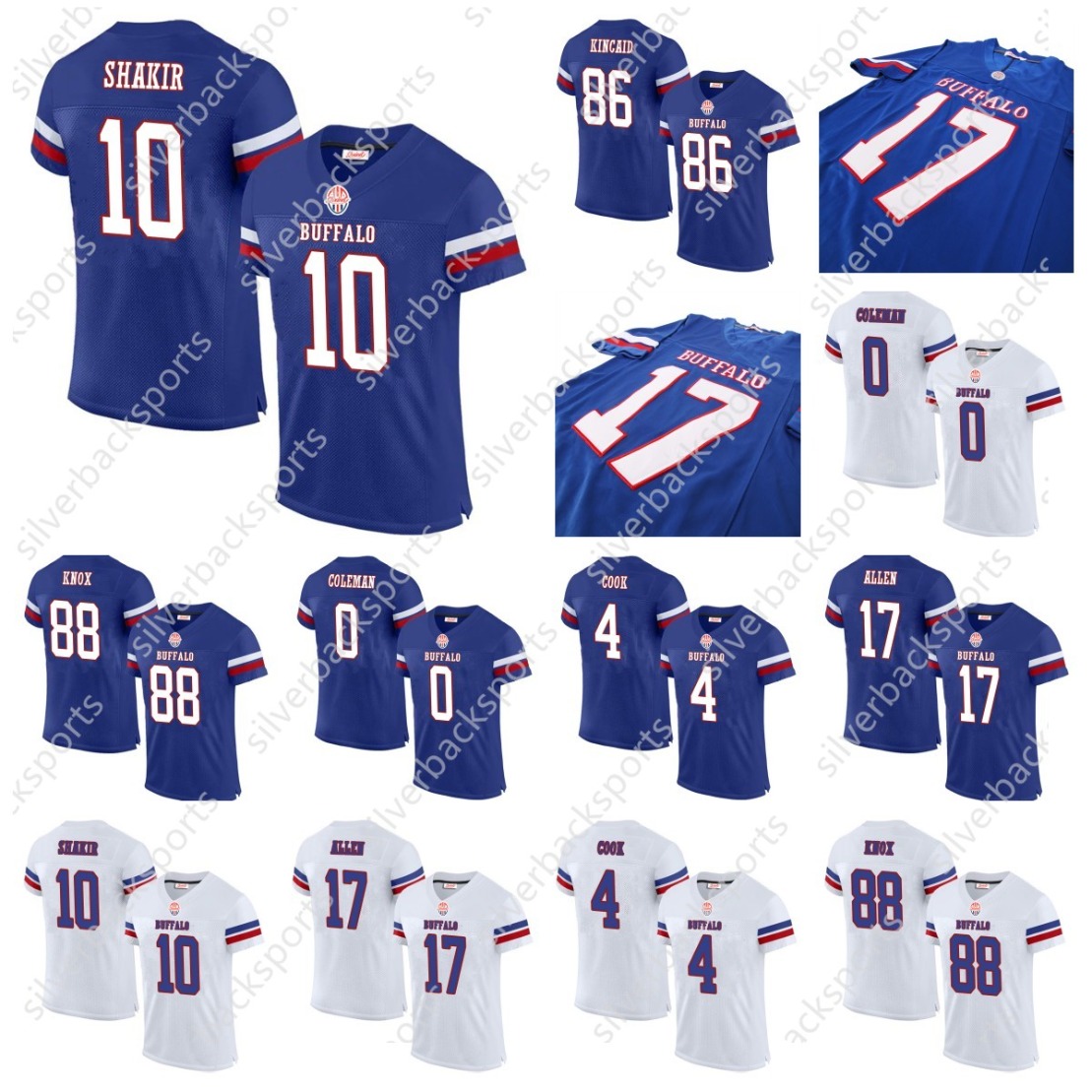Custom Football Keon Dalton Kincaid Allen Damar Ham Dawson Knox Jim Kelly Jersey James Cook Khalil Shakir Terrel Bernar jerseys
