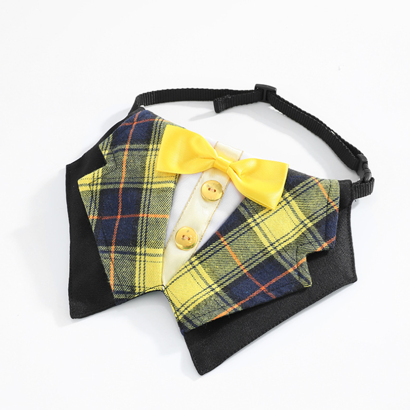 Pet Suit Tie Cat Drool Collar Britih Style Adjutable Dog Clothe Scarf Decoration Yle377