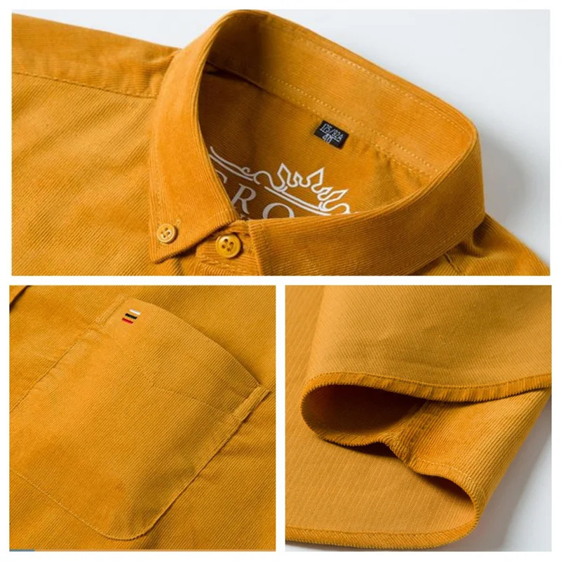 Cotton Corduroy long sleeved mens retro durable scratch resistant casual jacket 241209