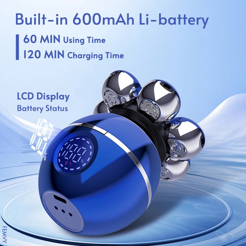 Newest 5-In-1 Shaver 7D Ating Cutter Head Bald Hair Clipper Wireless Charging Men Nose Trimmer Electric Beard Razor