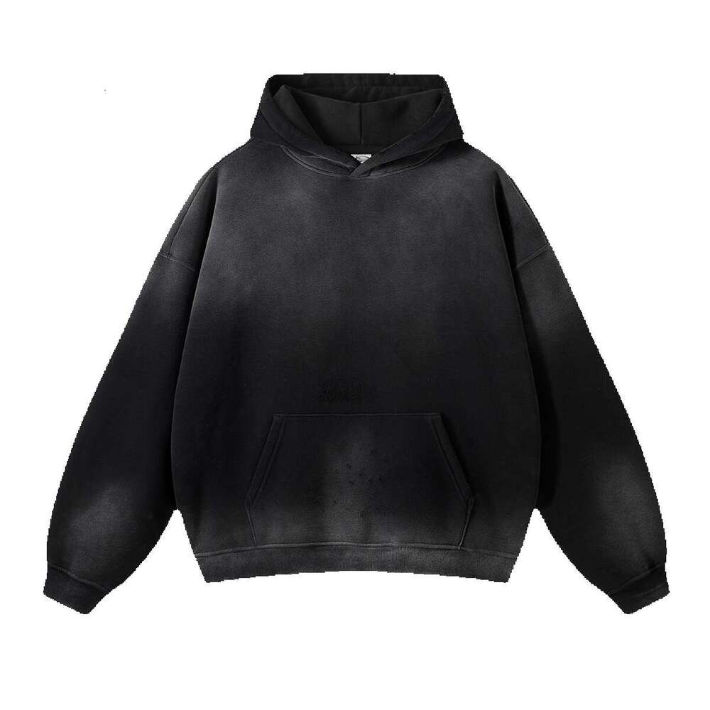 2024 Autumn/Winter New Product 360g Spray Horse Willow Wash Water Aging, Grinding Edge, Trendy Brand Hoodie for Men