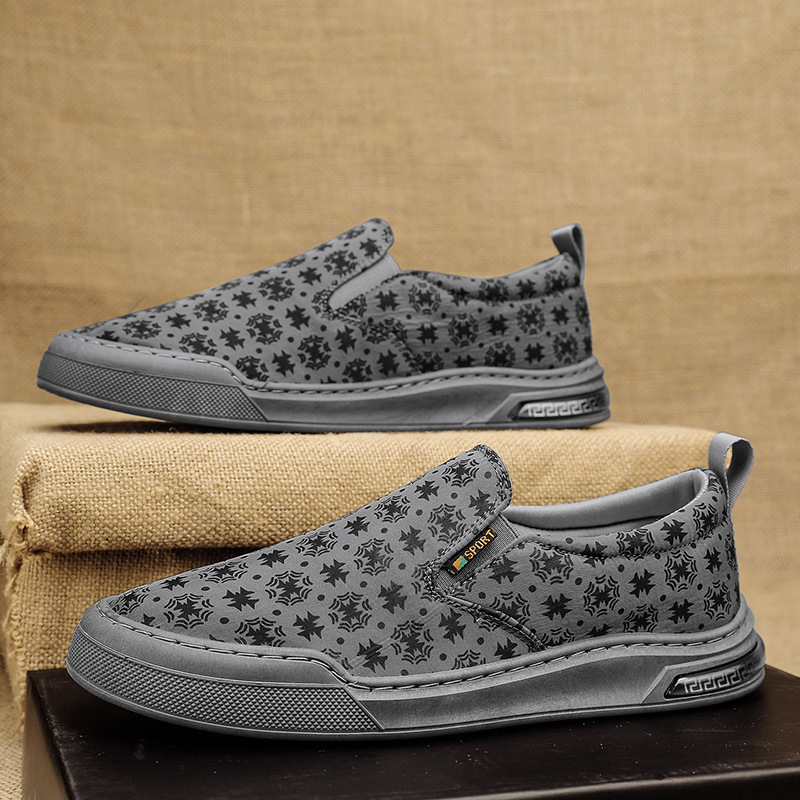 2025 Spring New Men's Sports Low-top Lazy Man A Slip-on Canvas Breathable Casual Foot Shoes Men