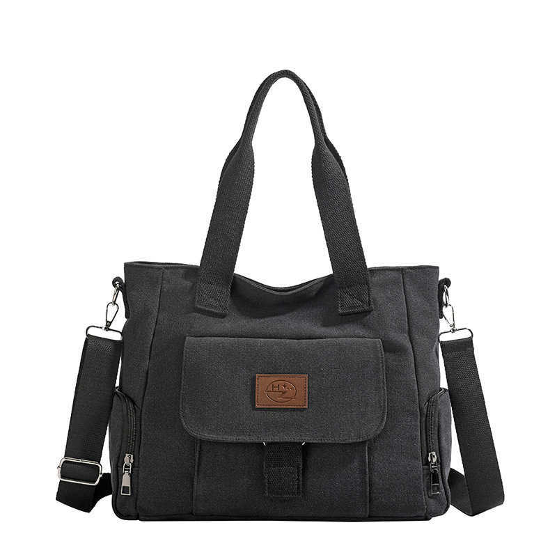 Shoulder Bag Women's Bag Trendy Versatile Simple Fashion Large Capacity Handheld Diagonal Cross Korean Canvas Bag 241215