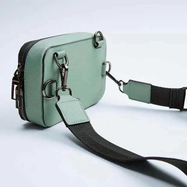 High quality PU leather womens cross body shoulder bag Versatile small square bag white handbag womens messenger box wallet Z241210
