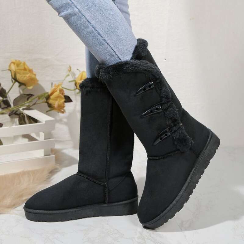 Classic Plush Snow and Calf Wool Boots Warm 2024 Winter New Women's Shoes D84