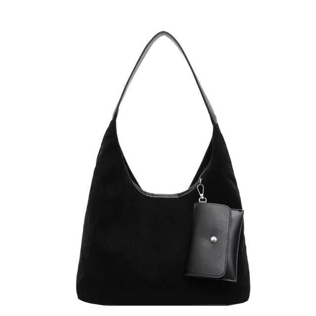 Designer's bag Fashion Solid Colors Zipper Large Capacity for Women New Autumn and Winter Commuting Shoulder Suede Tote Bag