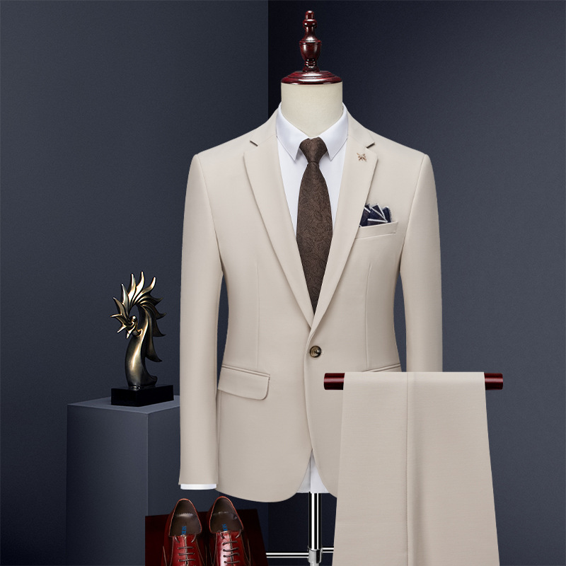 X719 Men's suit three-piece suit slim Korean style small suit business suit groom best man wedding dress