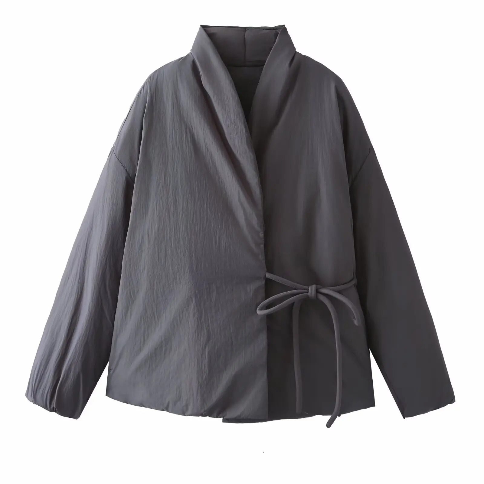 Autumn Womens Clothing Style Fashionable and Versatile n Sense Double breasted Kimono style Cotton Jacket 241209