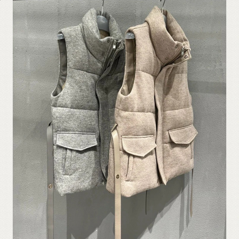 Womens cashmere jacket Down Vest 241210