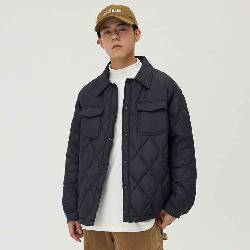 2025 Winter Jacket Men's Stand Collar Warm Parka Coat Street Fashion Casual Brand Outer Men's Winter Down Jacket