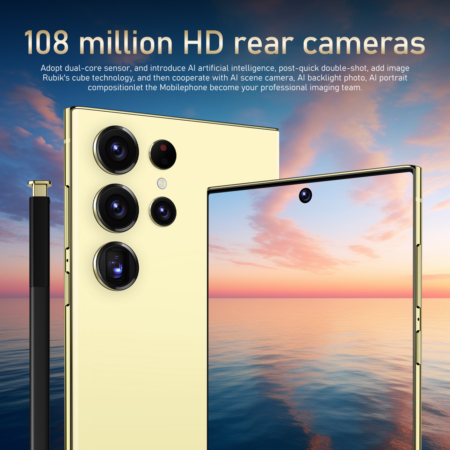 S24 Ultra Smart phone 7.3 inch Full Screen 4G/5G Cell Phone 16GB+1TB 7000mAh Mobile Phones Global Version Celulares