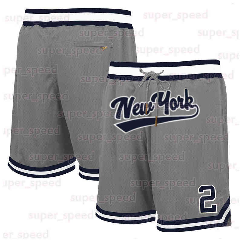 Grey Men 2 Derek Jeter Basketball Shorts 99 Aaron Judge Embroidered Stitched New York With Zipper Pockets Lightweight Quick Dry Running Pants For Party Gifts