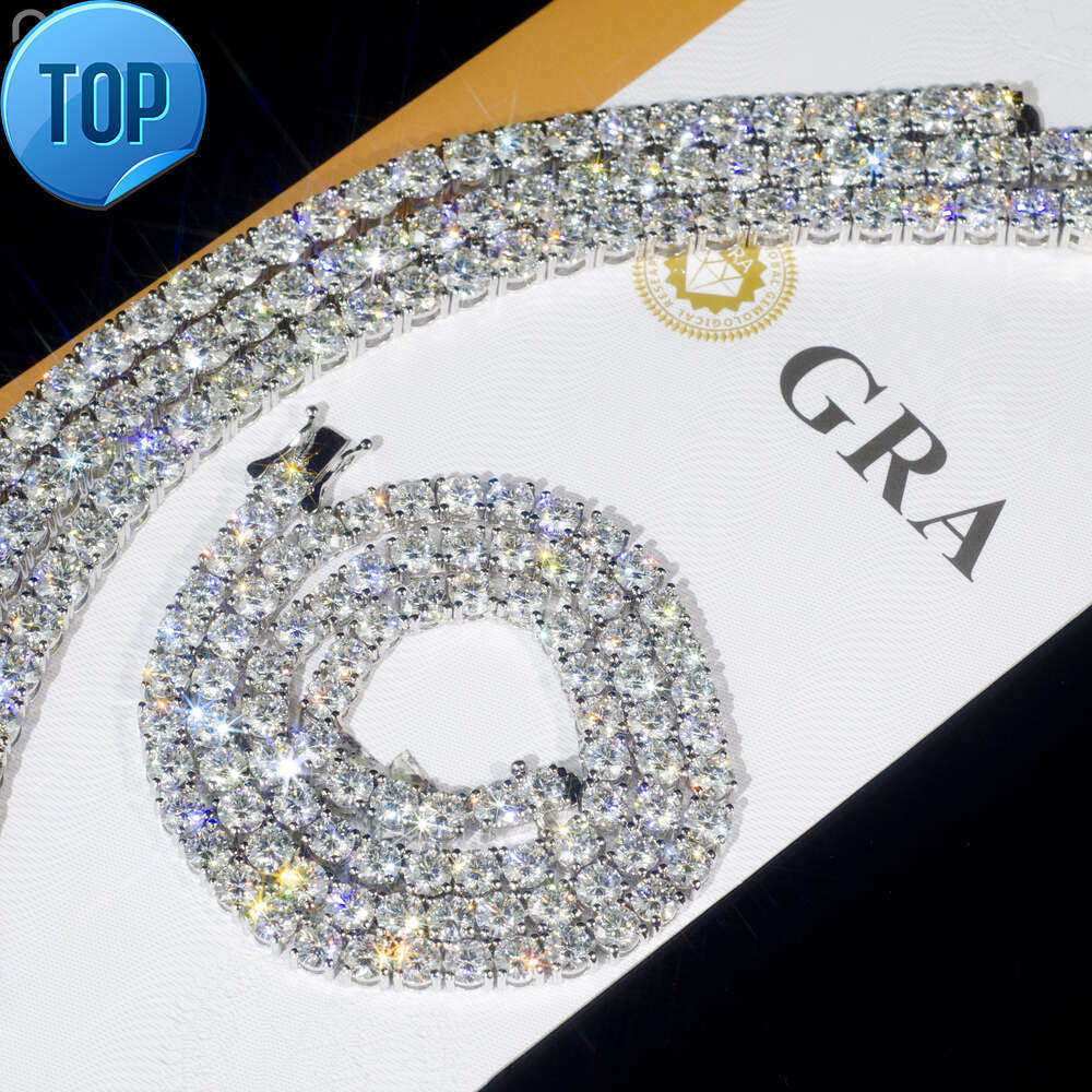 5mm Bracelet Vvs Moissanite Factory Oem Odm Pass Dia Tester Iced Out Tennis Chain Sier Hip Hop Jewelry
