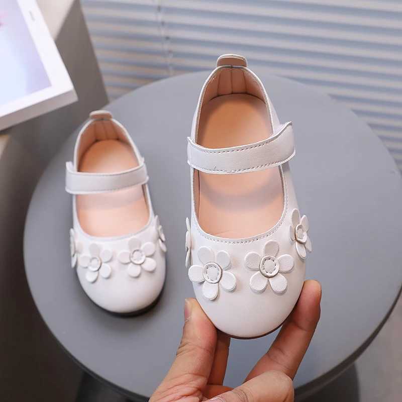 Girls Mary Janes Flower Three Colors Light Slish New Kids Princess Shoes Shallow All-match Daily Chic Children Flat Shoe21-30XJ241209