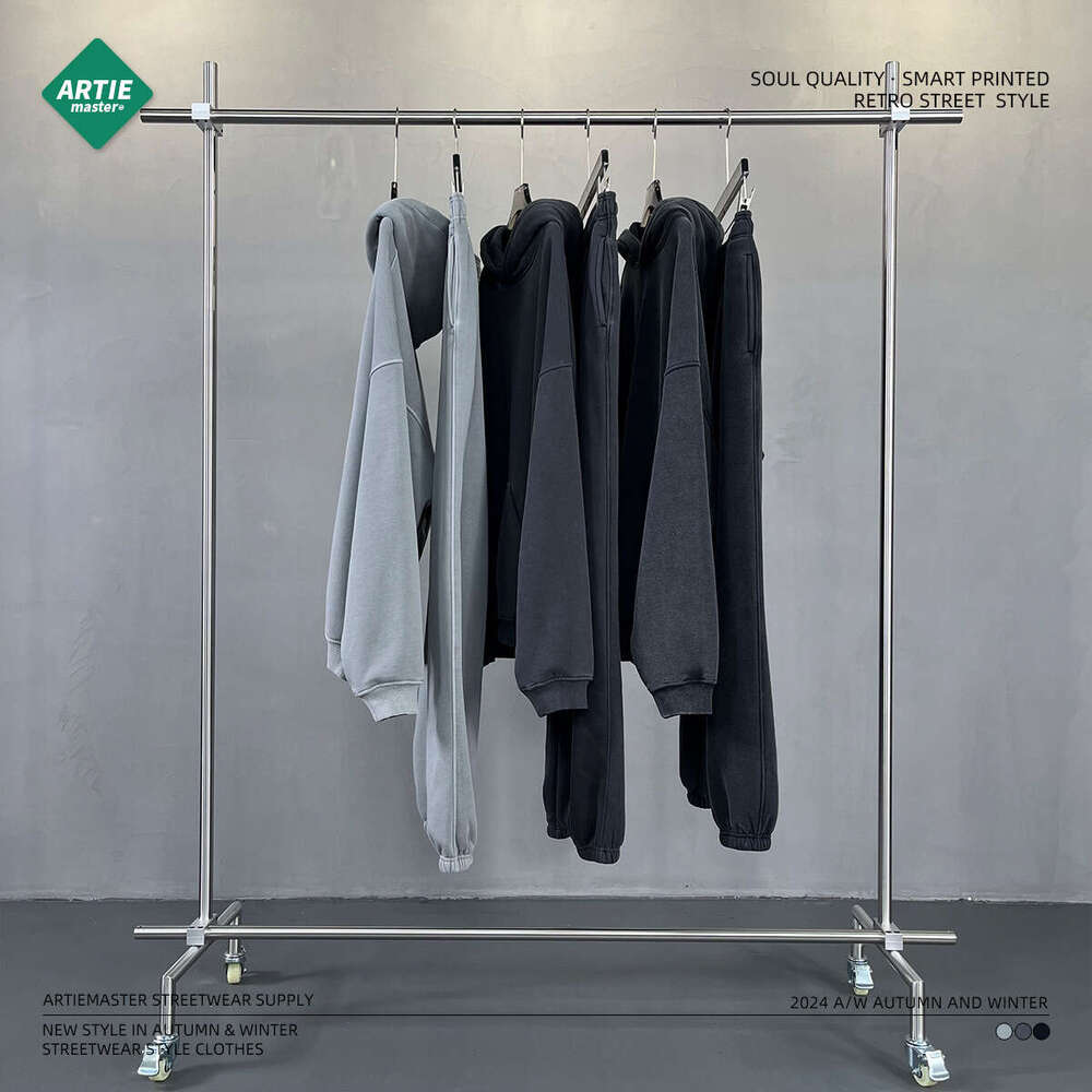 2024 New Trendy Brand Heavy Weight 400g Light Stir fried Snowflake Wash Water Used with Veet Legged Pants