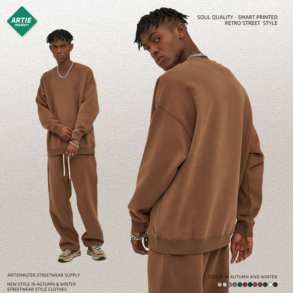 New Trend Brands for Fall/Winter 2024: 350G Dopamine and Veet Thin Loose Round Neck Men's Sweater