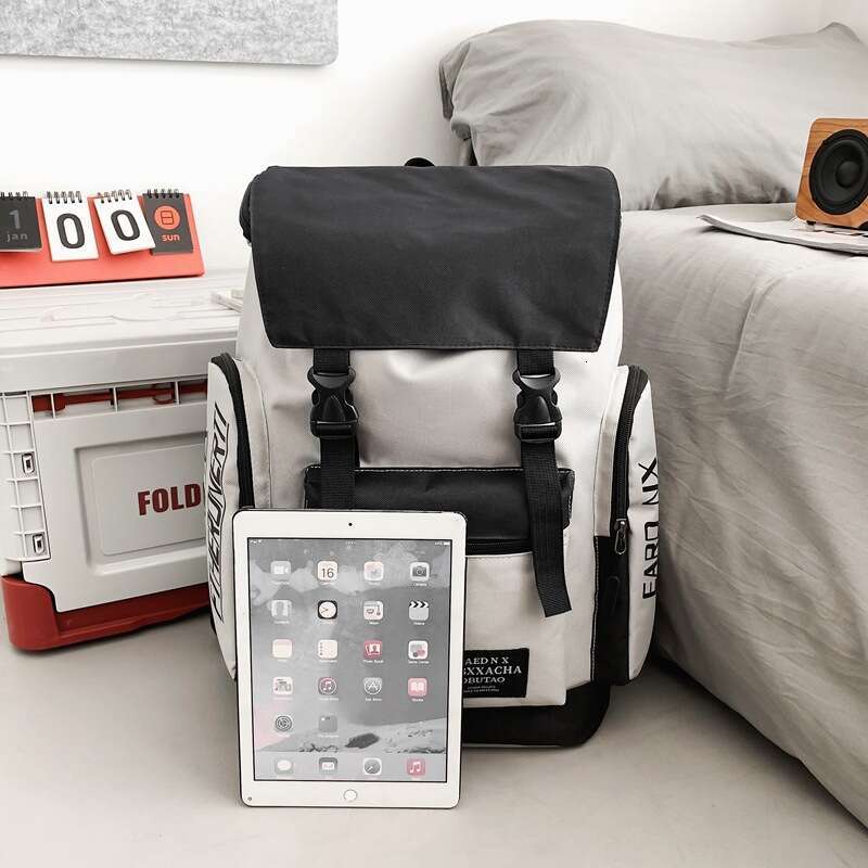 Japanese Student New Large Capacity Oxford Fabric Casual Color Blocked Korean Version Trendy Backpack Fashionable Quality Classic B1