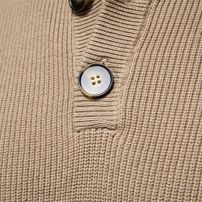 2024 autumn and winter new stand up collar men's high-quality business solid color casual knit sweater