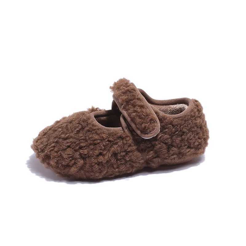 Autumn Girl Shoe New Warm Kid Shoes Fashion Versatile Boy Shoe Comfort Classic Casual Shoelaces Velvet Cotton Slipper ZapatillasXJ241209