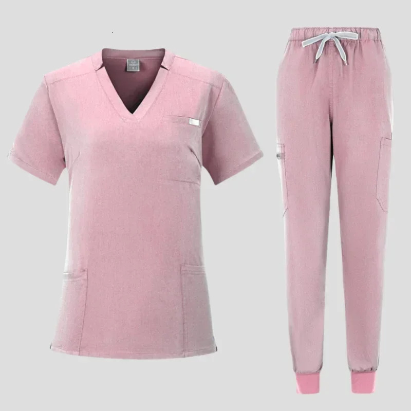 Tops Pant Women Scrubs Uniforms Hospital Doctors Scrub Sets Nurses Accessories Dental Clinic Beauty Salon Workwear Suit 241209