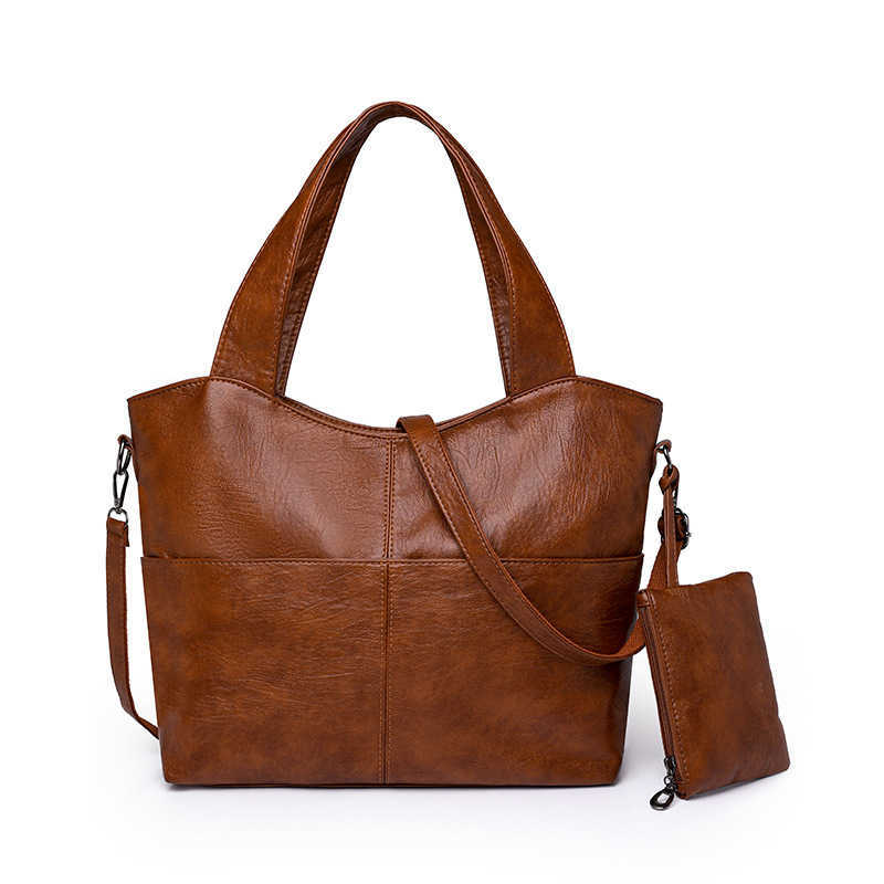 Women's bag handbag large capacity middle-aged mother soft leather shoulder crossbody bag trend 241215