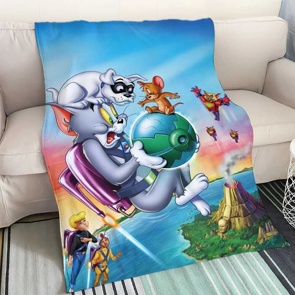 Funny Blanket for Sofas Tom and Jerry Sofa Blankets Characters Luxury Bedding Home and Decoration Bed Throw Blankets King SizeXJ241210