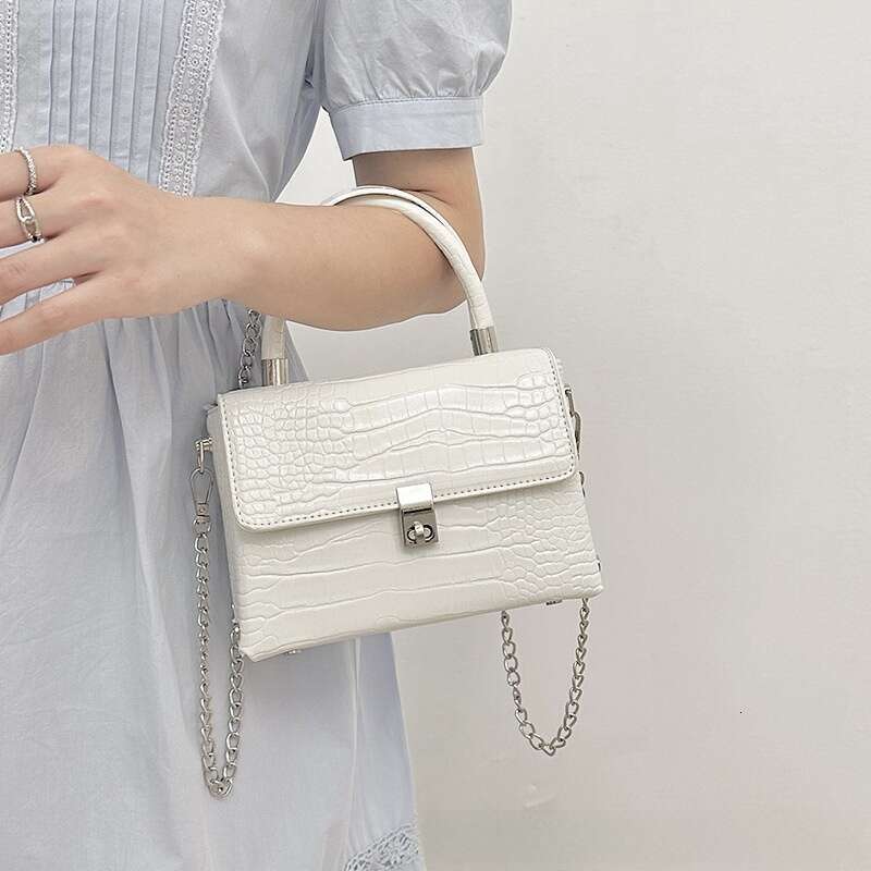 Handbag Chain Crocodile Pattern Square Summer Small Women's Single Shoulder Crossbody Bag Fashion Quality Classic B1