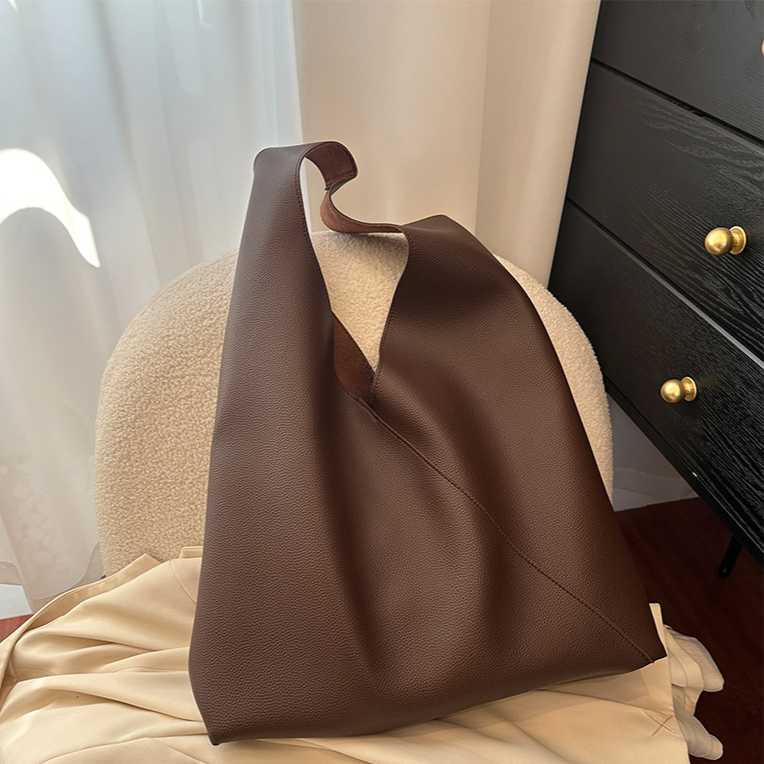 Soft leather texture tote bag trendy simple shoulder bag women's fashion crossbody bag large capacity mother child bag, women's bag 241215