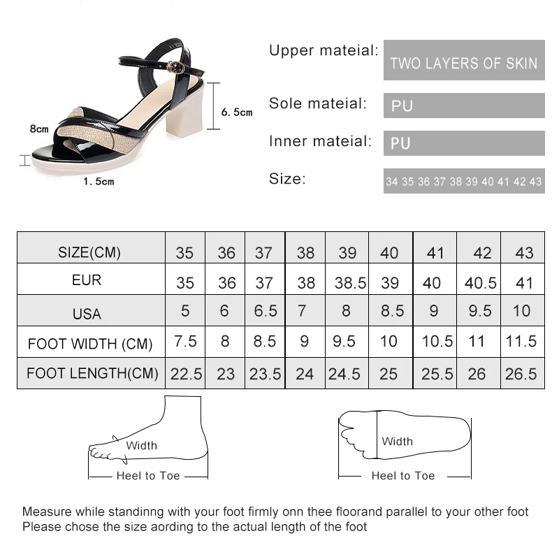 Fashion Sandals Women Summer Color-Blocked Women Sandals High Heels Patent Leather Large Size Roman Sandals Women