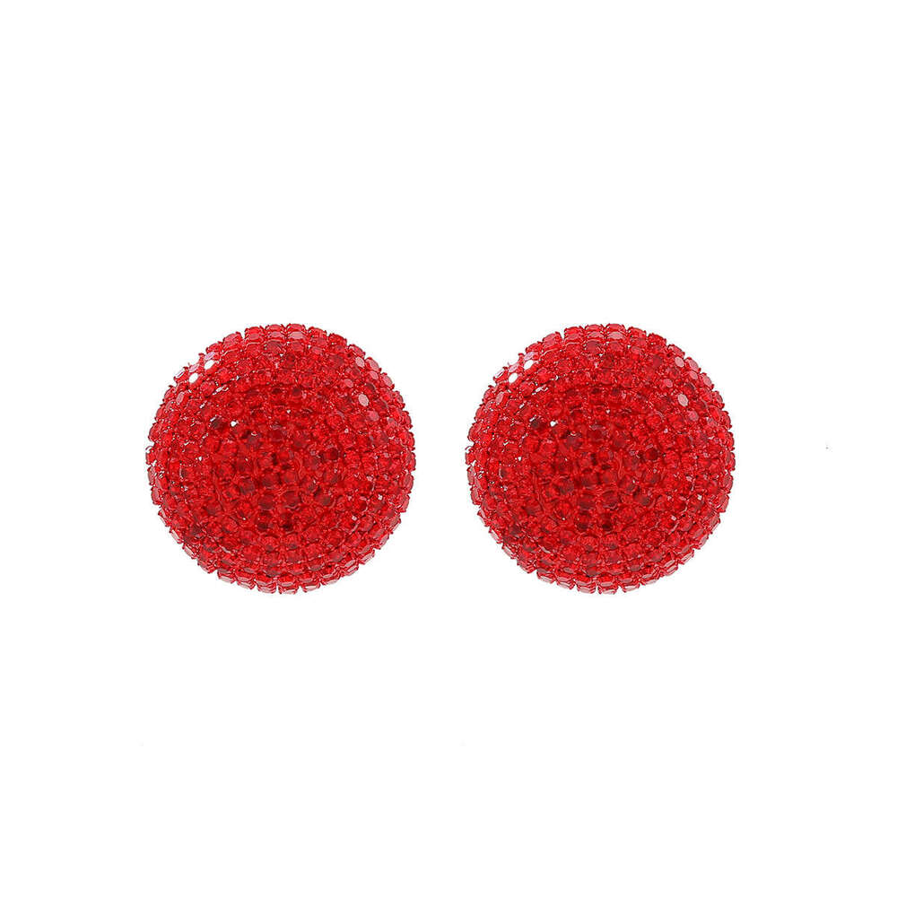 2024 autumn and winter new style temperament semi-circular solid color rhie trendy fashion earrings accessories